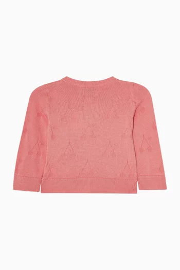 كارديغان تيانا بتطريز كرز منسوج