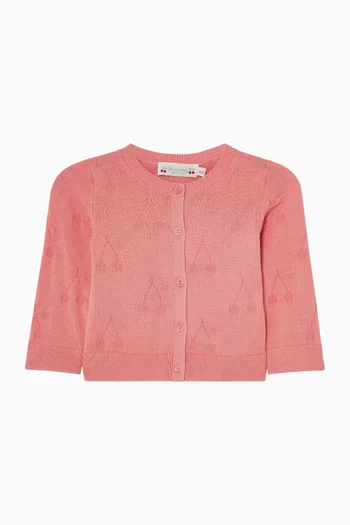 كارديغان تيانا بتطريز كرز منسوج