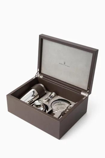 Cocktail Set in Silver-plated Steel