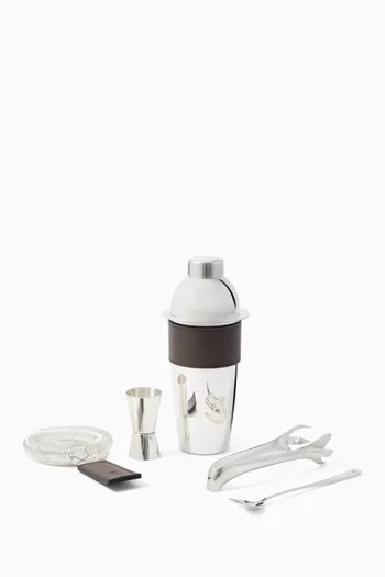 Cocktail Set in Silver-plated Steel