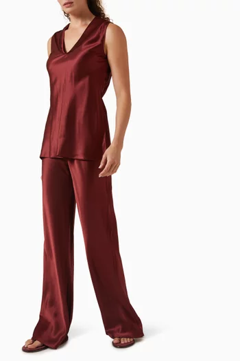 Angela Top & Pants Set in Silk Charmeuse