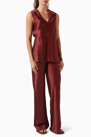 Angela Top & Pants Set in Silk Charmeuse