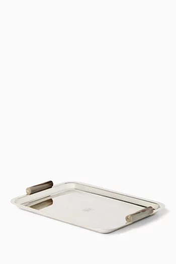 Tray in Silver-plated Steel