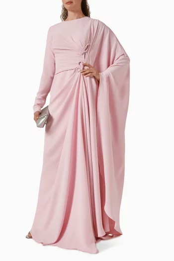 Braided Maxi Dress in Crepe