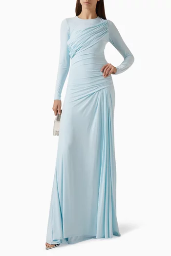 Jollie Draped Dress in Jersey