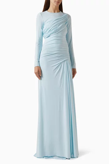 Jollie Draped Dress in Jersey