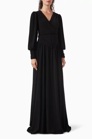 Braided Waist Maxi Dress in Jersey
