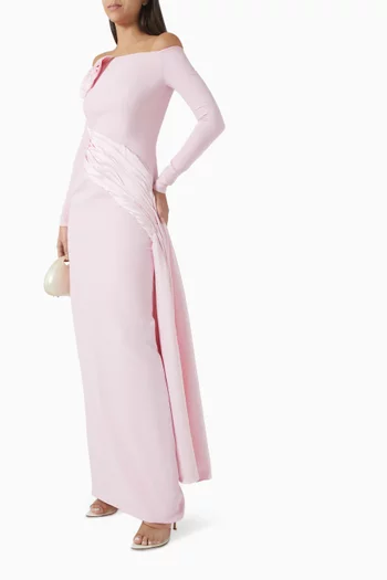 Clara Bow Maxi Dress in Crepe