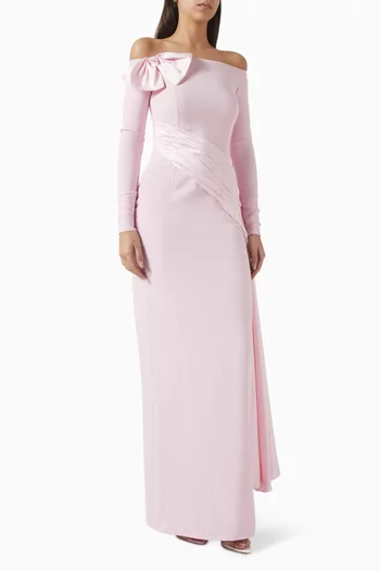 Clara Bow Maxi Dress in Crepe