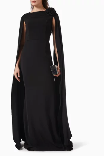 Sera Cape-style Maxi Dress