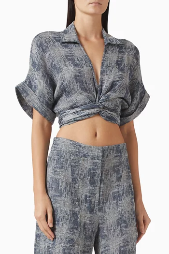 Chiara Top in Linen-blend