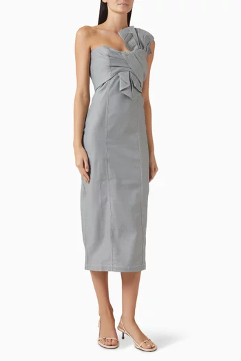 Ivana Midi Dress in Stretch Hemp