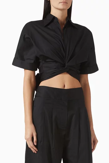 Kora Wrap Top in Cotton