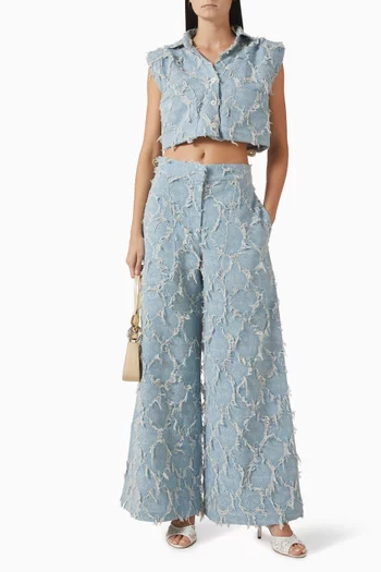 Oslo Pants 2.0 in Jacquard Denim