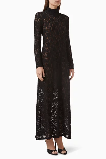 Winston Sheer Maxi Dress in Stretch Bouclé