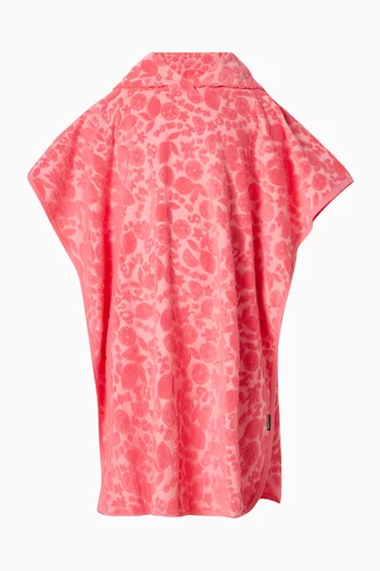 Citrus-print Beach Cover-up in Cotton-terry
