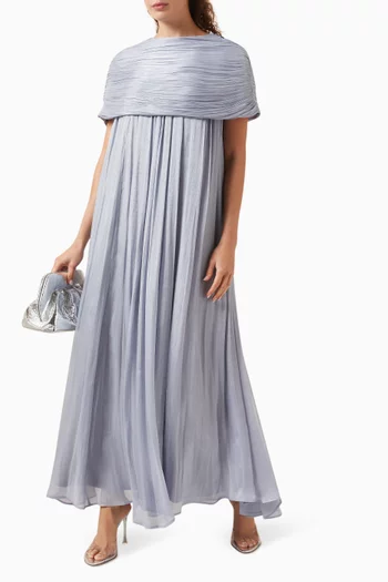 Gathered Dress in Silk-organza