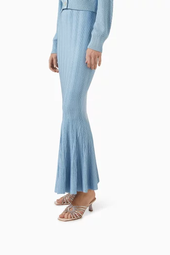 حذاء مفتوح بيسكارا بكعب 65 مم جلد محفور