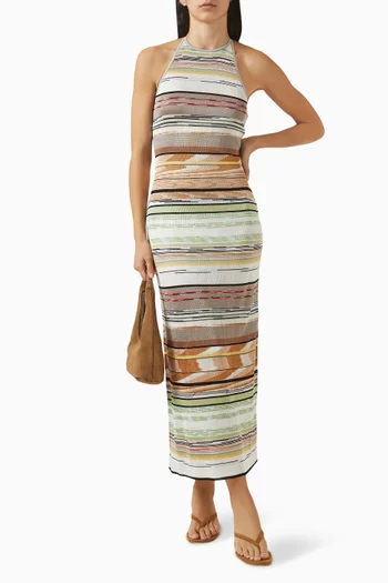 Open-back Knit Dress in Viscose