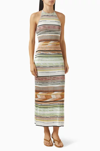 Open-back Knit Dress in Viscose