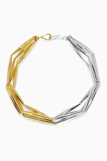 Lumia Helia Necklace in 24kt Gold-plated Brass & Silver