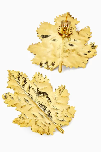 Amber Breeze Earrings in 24kt Gold-plated Brass