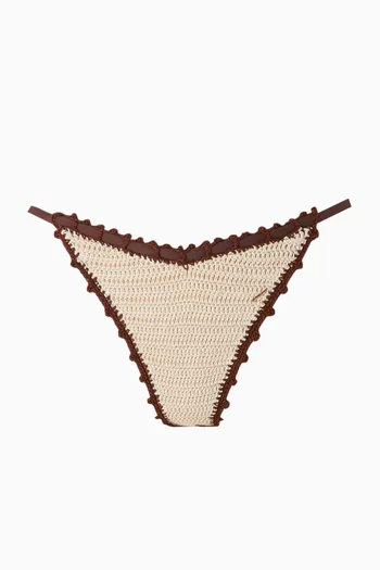 قطعة بيكيني سفلية ترينيداد مطرزة بزهور