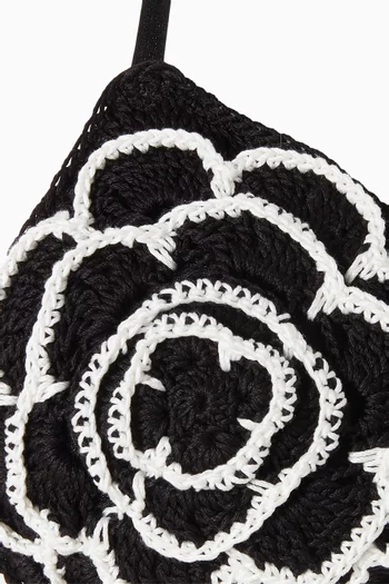 Rose Bikini Top in Crochet