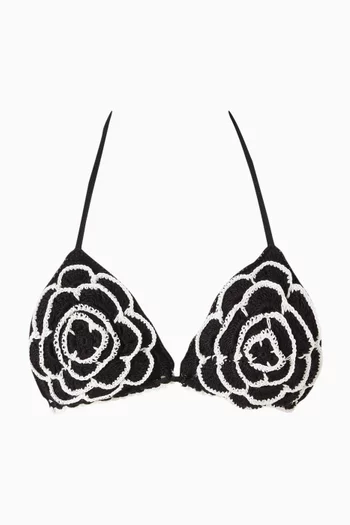 Rose Bikini Top in Crochet