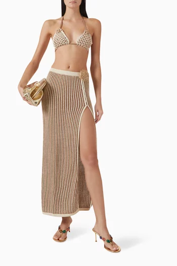 تنورة روزاليا طويلة منسوجة