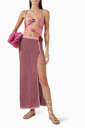 تنورة روزاليا طويلة منسوجة