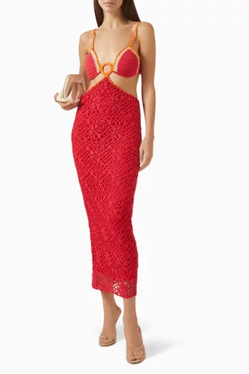 فستان مارتينا طويل كروشيه