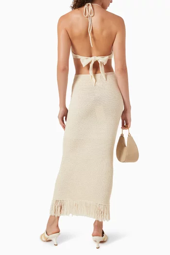 Starla Flower Maxi Dress in Knit