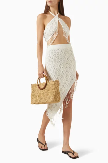 قطعة بيكيني علوية سالي مطرزة بلؤلؤ