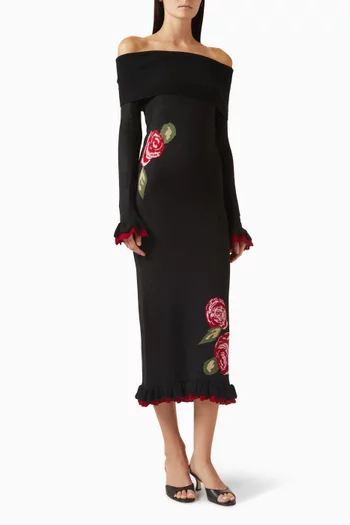 فستان مارييلا طويل منسوج