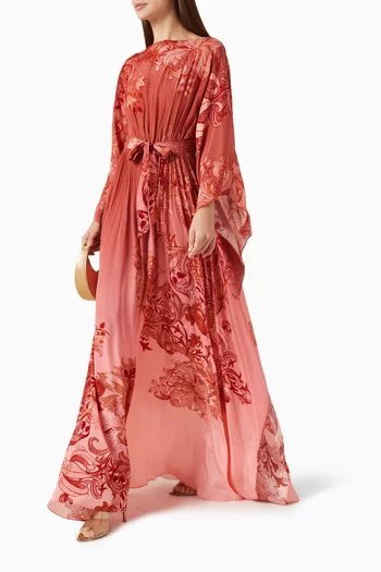 Vine Belted Kaftan in Viscose