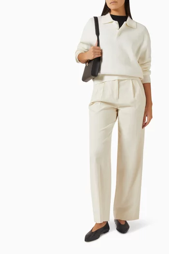 بنطال شينو بطيّات مزدوجة