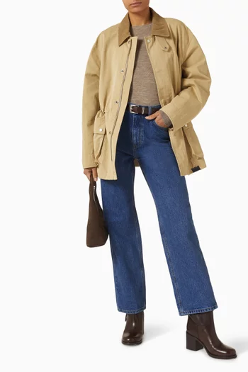 بنطال جينز بقصة فضفاضة دينم