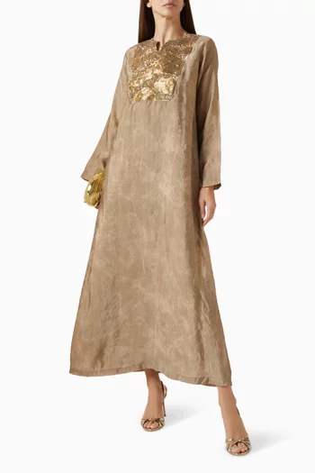 Sequin-embellished Maxi Dress