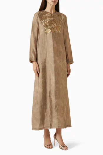 Sequin-embellished Maxi Dress