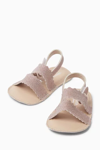 Lauren Scalloped Strappy Sandals