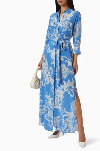 Cameron Shirt Dress  in Silk