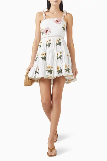 فستان تارا قصير كتان