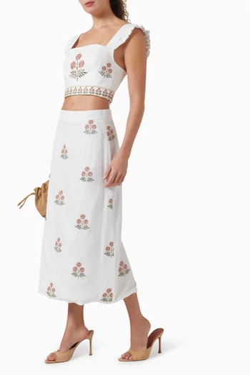 Yalda Bustier Top in Linen