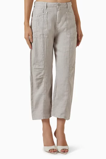 بنطال كودي قصير كتان