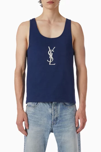 تي شيرت بلا أكمام بشعار كاسندر قطن