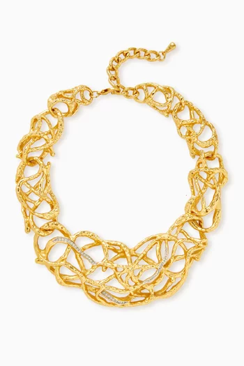 1994 Vintage Precious Vine Necklace in 22kt Gold-plated Metal