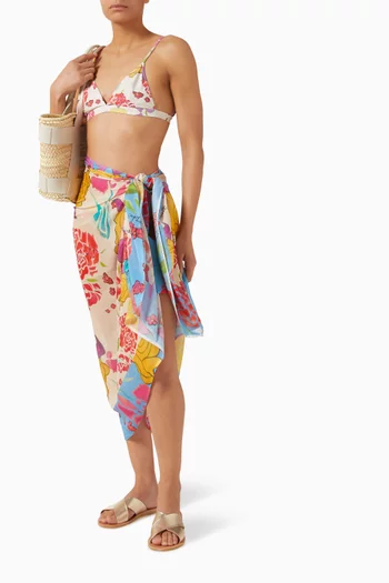 Flores Pareo in Cotton-blend