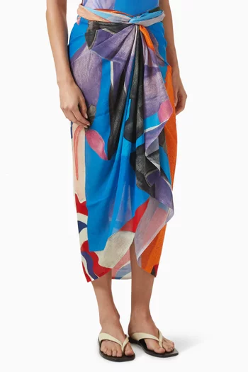 Palenque Flores Pareo in Cotton-blend