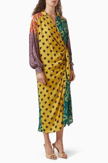 Estrellitas Shirt Midi Dress in Viscose